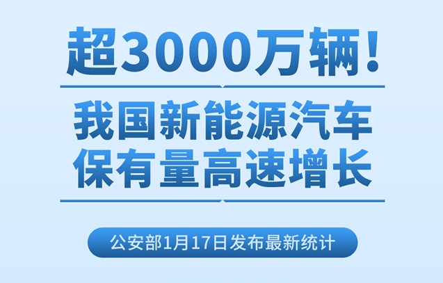 超3000万辆！我国新能源汽车保有量高速增长